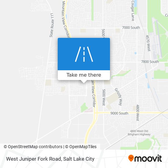 West Juniper Fork Road map