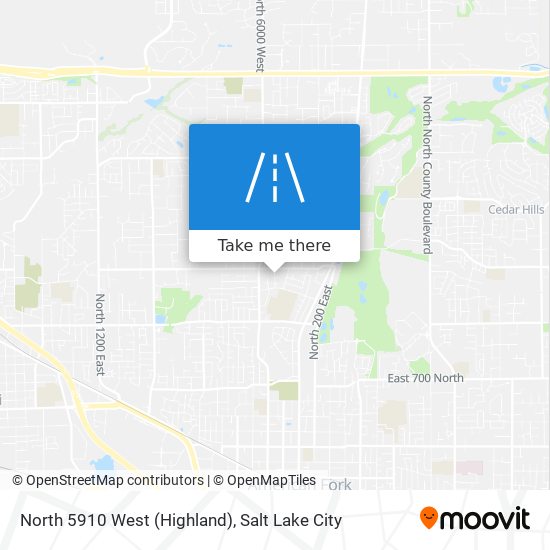 North 5910 West (Highland) map