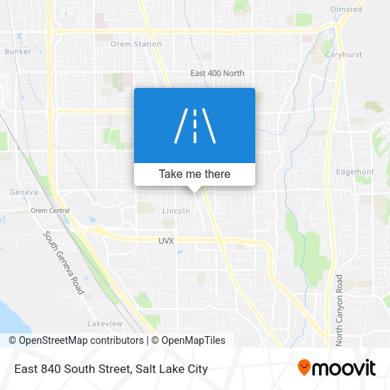 East 840 South Street map