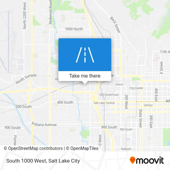 South 1000 West map