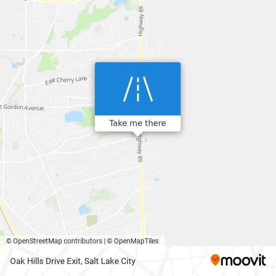 Oak Hills Drive Exit map