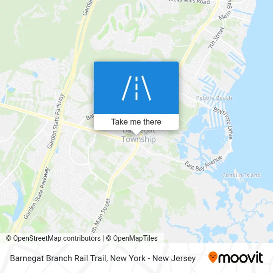 Barnegat Branch Rail Trail map
