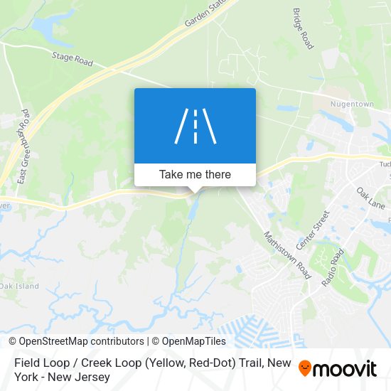 Field Loop / Creek Loop (Yellow, Red-Dot) Trail map