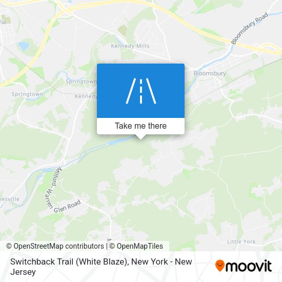 Switchback Trail (White Blaze) map