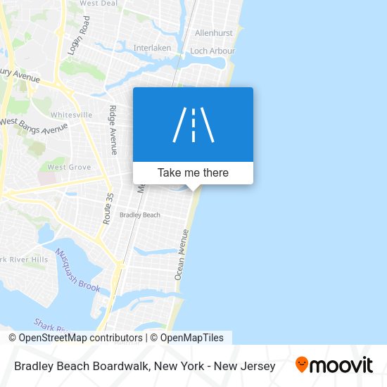 Mapa de Bradley Beach Boardwalk