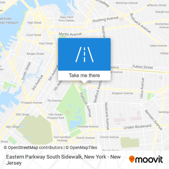 Eastern Parkway South Sidewalk map