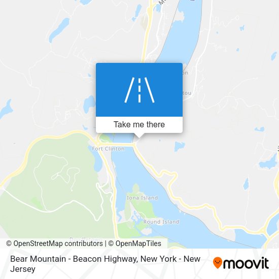 Mapa de Bear Mountain - Beacon Highway
