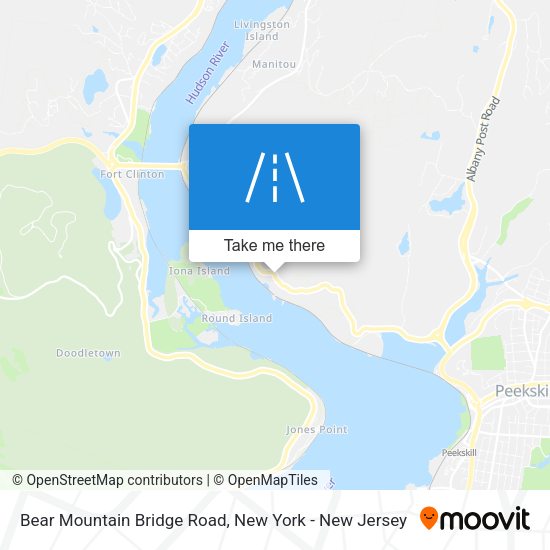 Bear Mountain Bridge Road map
