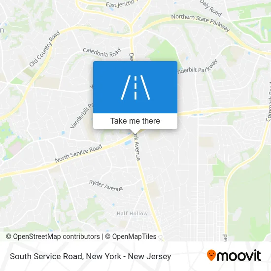 South Service Road map