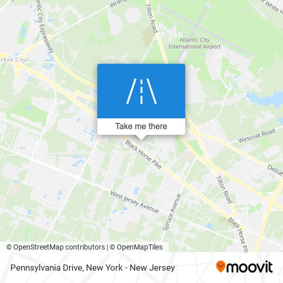 Mapa de Pennsylvania Drive