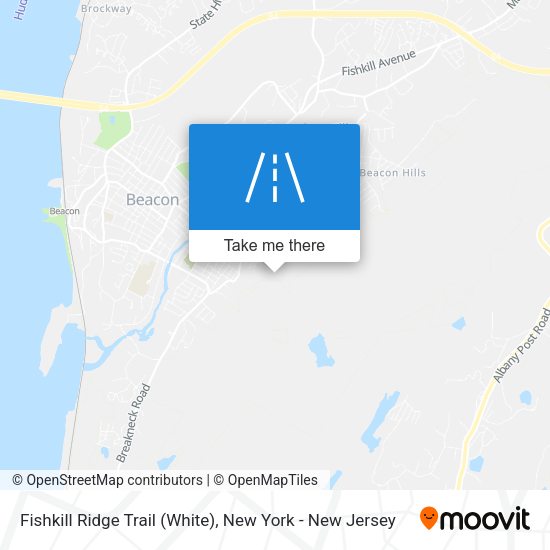 Fishkill Ridge Trail (White) map