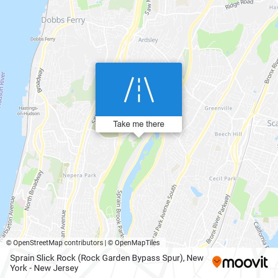 Sprain Slick Rock (Rock Garden Bypass Spur) map