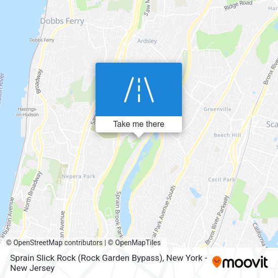 Sprain Slick Rock (Rock Garden Bypass) map