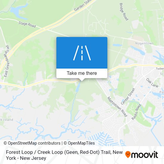 Mapa de Forest Loop / Creek Loop (Geen, Red-Dot) Trail