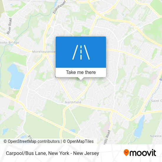 Carpool/Bus Lane map