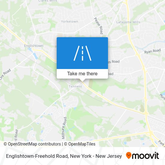 Englishtown-Freehold Road map