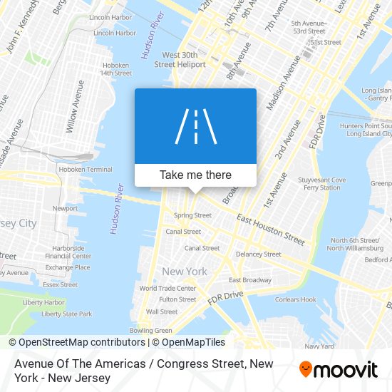 Mapa de Avenue Of The Americas / Congress Street