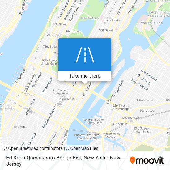 Ed Koch Queensboro Bridge Exit map