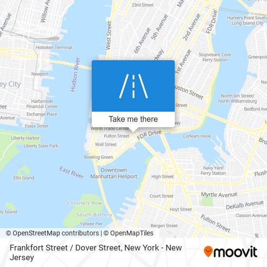 Frankfort Street / Dover Street map
