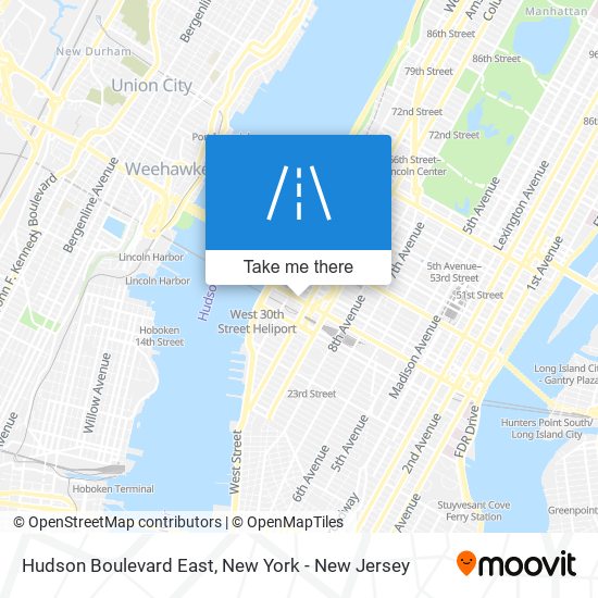 Mapa de Hudson Boulevard East