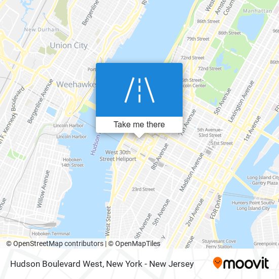 Mapa de Hudson Boulevard West