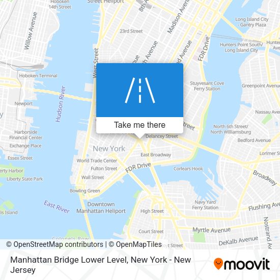 Mapa de Manhattan Bridge Lower Level