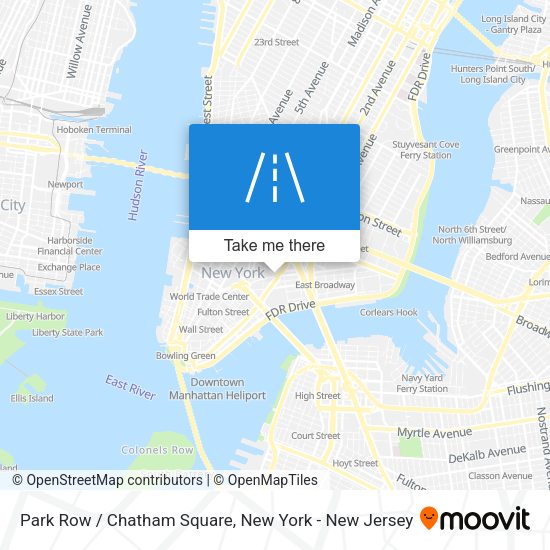 Park Row / Chatham Square map
