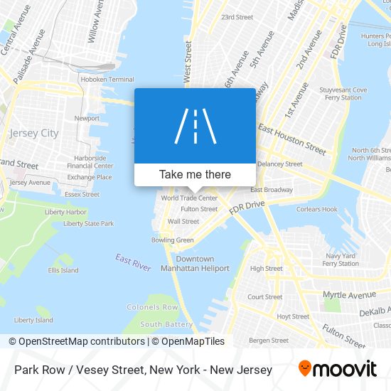 Park Row / Vesey Street map