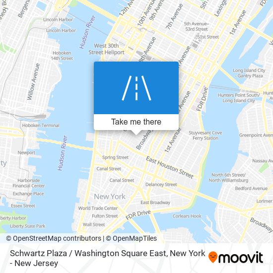Mapa de Schwartz Plaza / Washington Square East