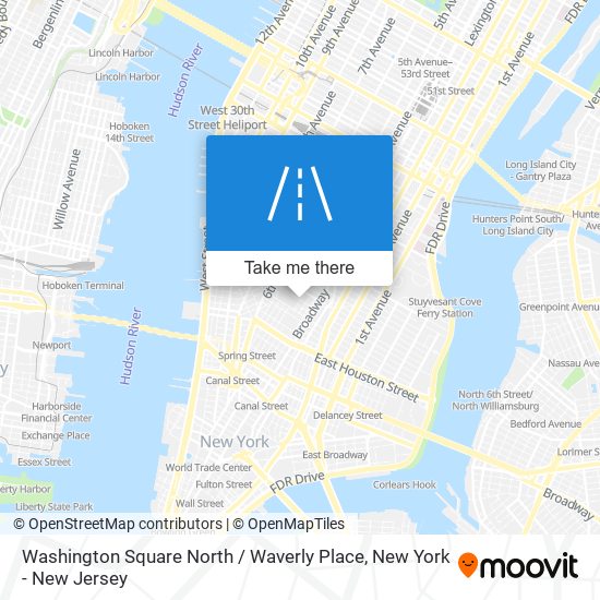 Washington Square North / Waverly Place map