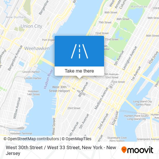 Mapa de West 30th Street / West 33 Street