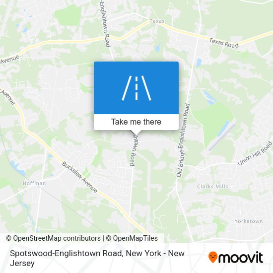 Spotswood-Englishtown Road map