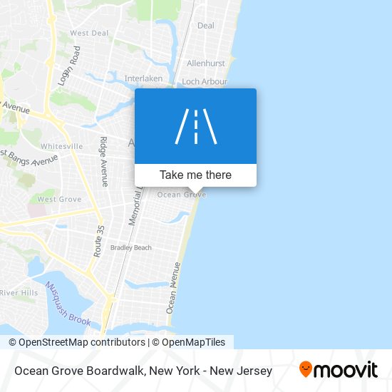 Ocean Grove Boardwalk map