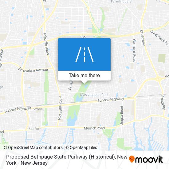 Proposed Bethpage State Parkway (Historical) map