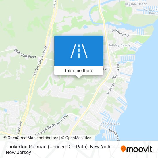 Tuckerton Railroad (Unused Dirt Path) map