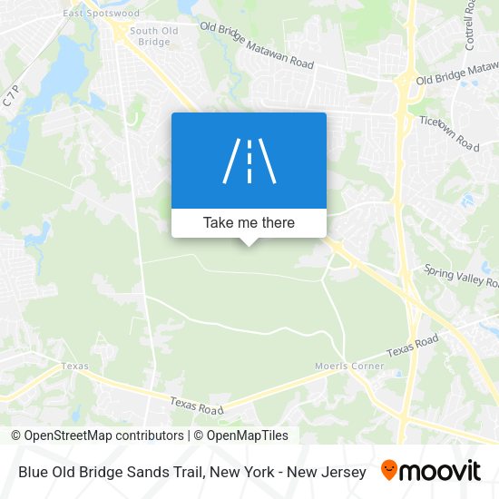 Mapa de Blue Old Bridge Sands Trail