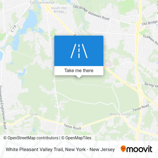 White Pleasant Valley Trail map
