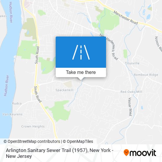 Arlington Sanitary Sewer Trail (1957) map