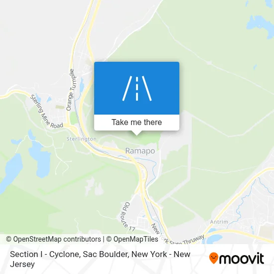 Section I - Cyclone, Sac Boulder map