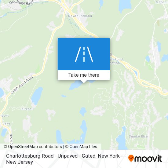 Mapa de Charlottesburg Road - Unpaved - Gated
