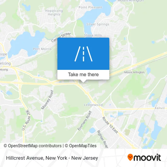 Hillcrest Avenue map