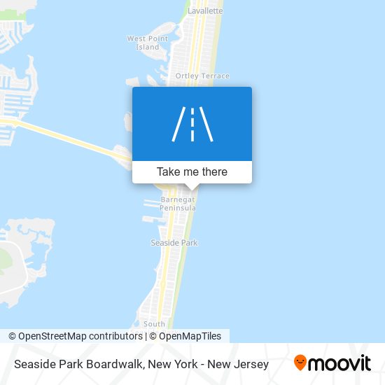 Mapa de Seaside Park Boardwalk