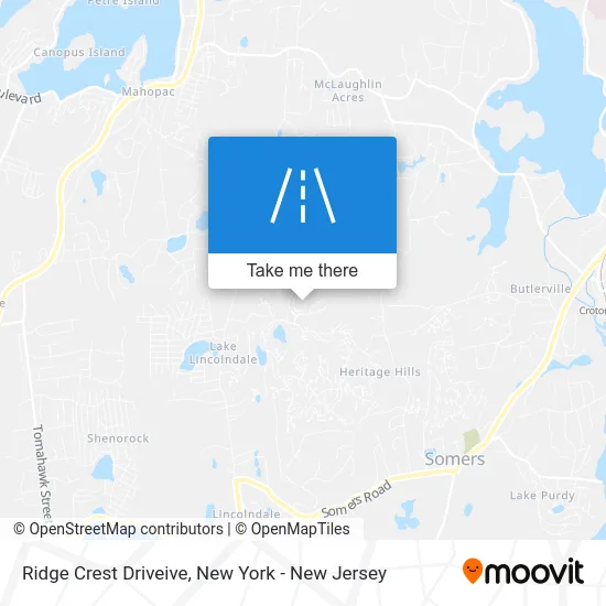 Ridge Crest Driveive map