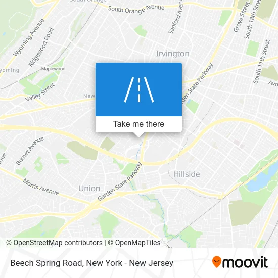 Beech Spring Road map