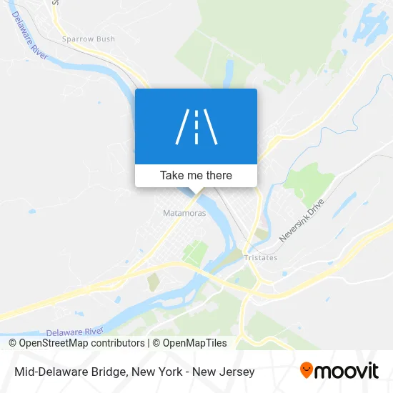 Mid-Delaware Bridge map