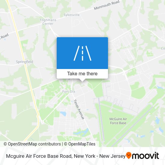 Mcguire Air Force Base Road map