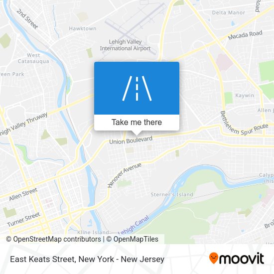 Mapa de East Keats Street
