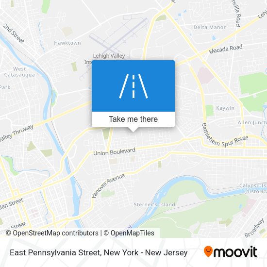 East Pennsylvania Street map