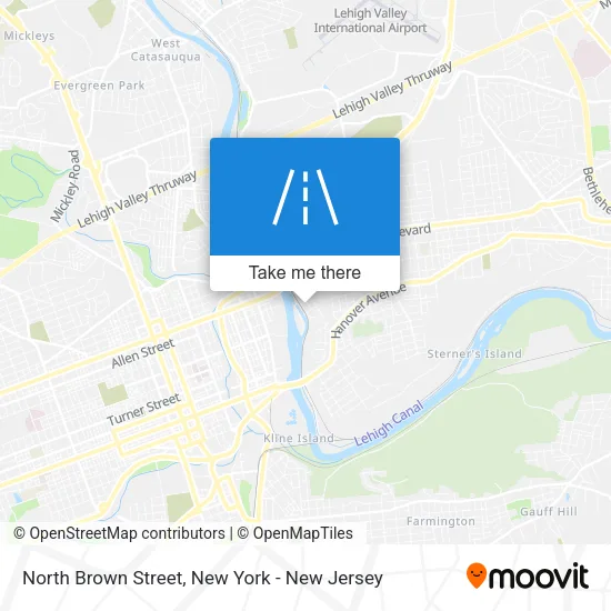 North Brown Street map