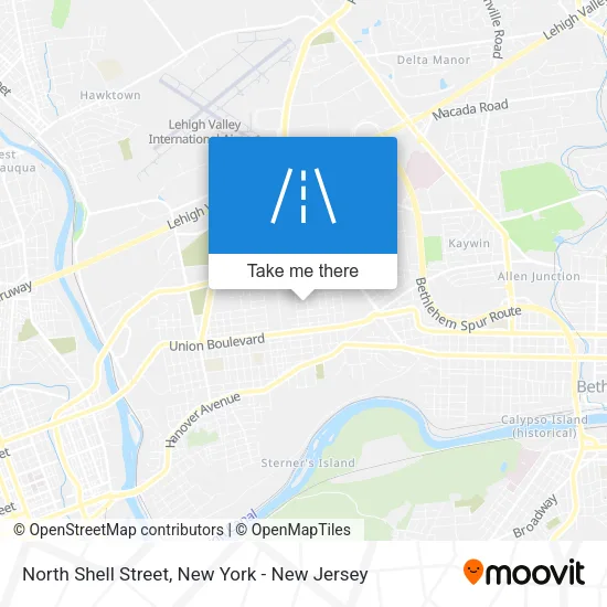 North Shell Street map